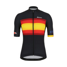 SANTINI jersey de manga corta - LA VUELTA 2019 - negro/amarillo/rojo