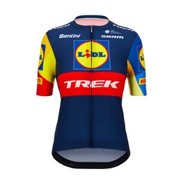 SANTINI jersey de manga corta - LIDL TREK 2024 LADY - amarillo/rojo/azul
