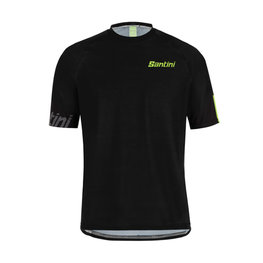 SANTINI jersey de manga corta - SASSO MTB - verde/negro