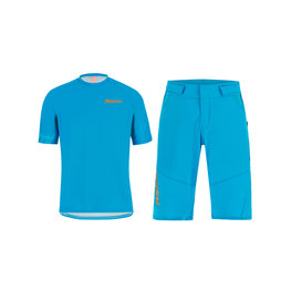 SANTINI Maillot y pantalón MTB - SASSO MTB  - turquesa