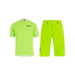 SANTINI Maillot y pantalón MTB - SASSO MTB - verde