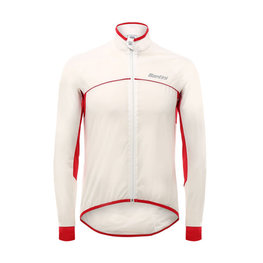 SANTINI chaqueta cortaviento - ARIES - transparente/blanco/rojo