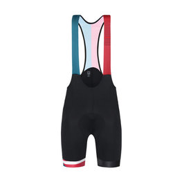 SANTINI pantalones cortos de tirantes - LA VUELTA 2018 - azul/rojo/negro