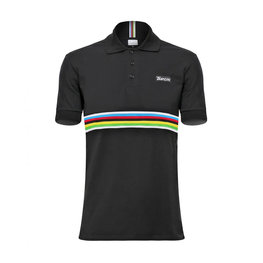 SANTINI Camiseta de manga corta - UCI POLO - negro