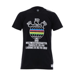 SANTINI Camiseta de manga corta - UCI STORY - arcoíris/negro