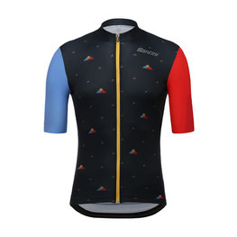 SANTINI jersey de manga corta - LA VUELTA 2018 - azul/negro/rojo