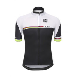 SANTINI jersey de manga corta - UCI RAINBOW 2016 - arcoíris/negro/blanco