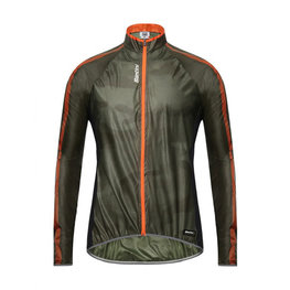SANTINI chaqueta cortaviento - FINE WINDBREAKER - naranja/verde