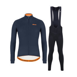 SANTINI jersey y pantalón de invierno - COLORE WINTER II - negro/azul
