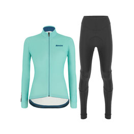 SANTINI jersey y pantalón de invierno - COLORE LADY WINTER - azul claro/negro