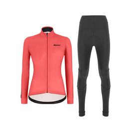 SANTINI jersey y pantalón de invierno - COLORE LADY WINTER - negro/rosa