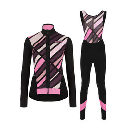 SANTINI jersey y pantalón de invierno - CORAL R. LADY WINTER - rosa/negro