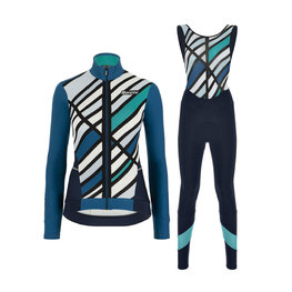 SANTINI jersey y pantalón de invierno - CORAL R. LADY WINTER - negro/azul
