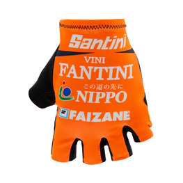 SANTINI guantes de dedos cortos - NIPPO FANTINI 2019 - naranja/azul/blanco