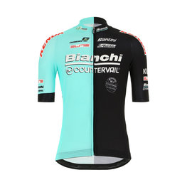 SANTINI jersey de manga corta - TEAM BIANCHI 2019 - negro/turquesa