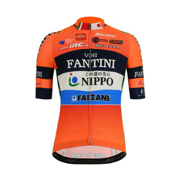SANTINI jersey de manga corta - NIPPO FANTINI 2019 - azul/negro/naranja/blanco