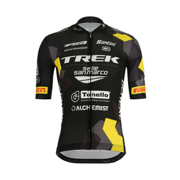 SANTINI jersey de manga corta - TREK MTB 2019 - blanco/amarillo/negro