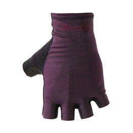 SANTINI guantes de dedos cortos - REDUX  - granate