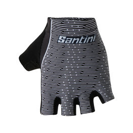SANTINI guantes de dedos cortos - SOFFIO - blanco/negro