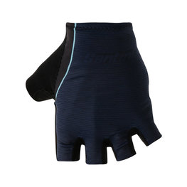 SANTINI guantes de dedos cortos - SOFFIO - azul/negro