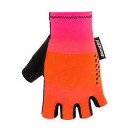 SANTINI guantes de dedos cortos - REDUX FORTUNA AERO - naranja/rosa