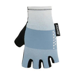 SANTINI guantes de dedos cortos - REDUX FORTUNA AERO - blanco/azul claro