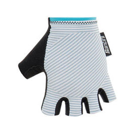 SANTINI guantes de dedos cortos - MILLE - azul claro/blanco