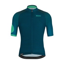 SANTINI jersey de manga corta - KARMA MILLE - azul/verde