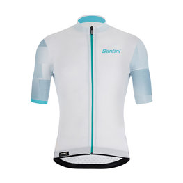 SANTINI jersey de manga corta - MITO SPILLO - azul claro/blanco