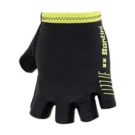 SANTINI guantes de dedos cortos - LUCE - amarillo/negro