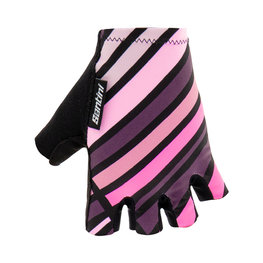 SANTINI guantes de dedos cortos - RAGGIO - negro/rosa