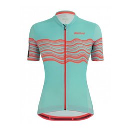 SANTINI jersey de manga corta - TONO PROFILO LADY - naranja/azul