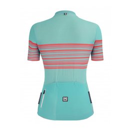 SANTINI jersey de manga corta - TONO PROFILO LADY - naranja/azul
