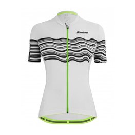 SANTINI jersey de manga corta - TONO PROFILO LADY - blanco/negro