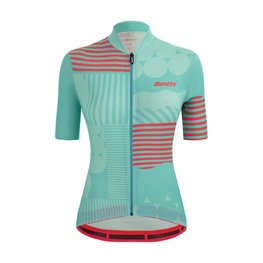 SANTINI jersey de manga corta - GIADA OPTIC LADY - azul/rosa