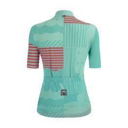 SANTINI jersey de manga corta - GIADA OPTIC LADY - azul/rosa