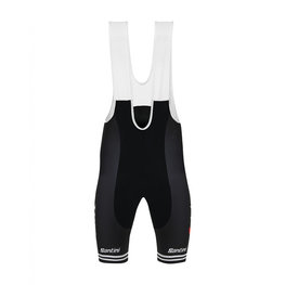 SANTINI pantalones cortos de tirantes - TREK 2019 PRIME - blanco/negro
