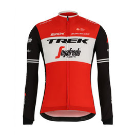 SANTINI maillot de invierno de manga larga - TREK 2019 CLASSE WNT - blanco/negro/rojo