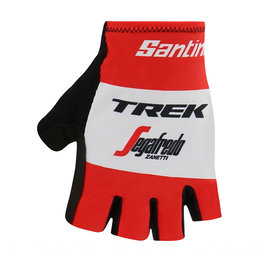 SANTINI guantes de dedos cortos - TREK 2019 RACE - rojo/blanco/negro
