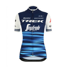 SANTINI jersey de manga corta - TREK 2019 BLEND LADY - azul/blanco