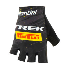 SANTINI guantes de dedos cortos - TREK PIRELLI 2020 - negro/amarillo