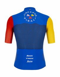SANTINI jersey de manga corta - NIBALI SQUALO - rojo/azul/amarillo