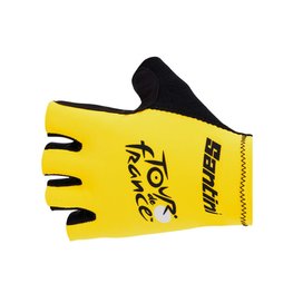 SANTINI guantes de dedos cortos - TOUR DE FRANCE 2024 - amarillo