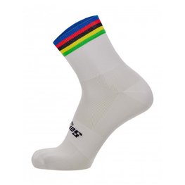SANTINI calcetines clásicos - UCI RAINBOW - blanco/arcoíris