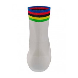 SANTINI calcetines clásicos - UCI RAINBOW - blanco/arcoíris