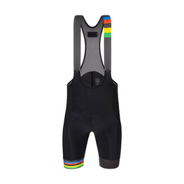 SANTINI pantalones cortos de tirantes - UCI RAINBOW 2021 - negro/arcoíris