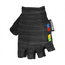 SANTINI guantes de dedos cortos - UCI RAINBOW - negro