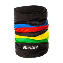 SANTINI calentador de cuello - UCI RAINBOW - negro/arcoíris