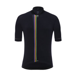 SANTINI jersey de manga corta - UCI RAINBOW - negro