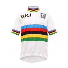 SANTINI jersey de manga corta - UCI KIDS - multicolor/blanco